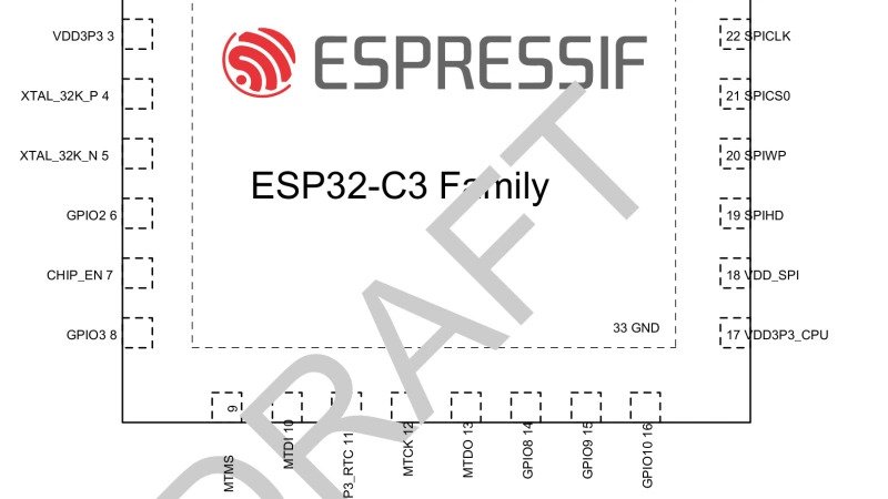 Espressif Leaks RISC-V Powered ESP8266 Pin-Compatible ESP32-C3