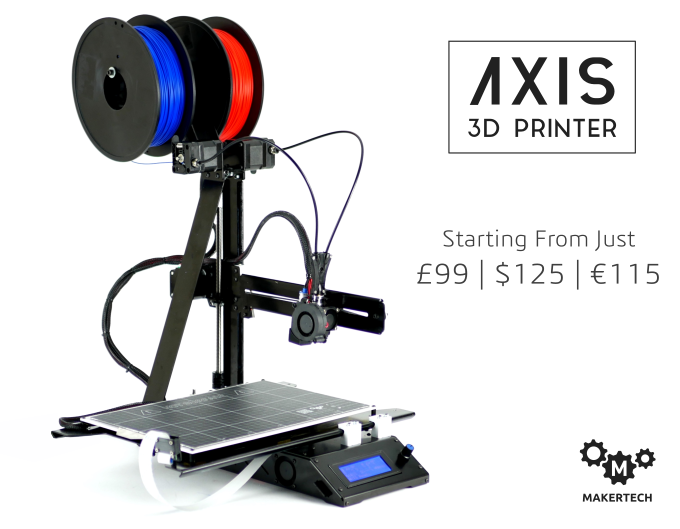 AXIS 3D Printer – Dual Material Printing at $125